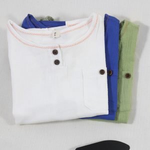 Remera infantil de gasa de algodón