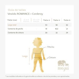 Talles Vestido ROMANCE